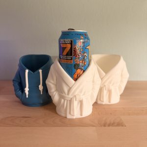 Lustiger Dosenhalter Hoodie oder Bademantel – 3D gedruckter Getränkehalter