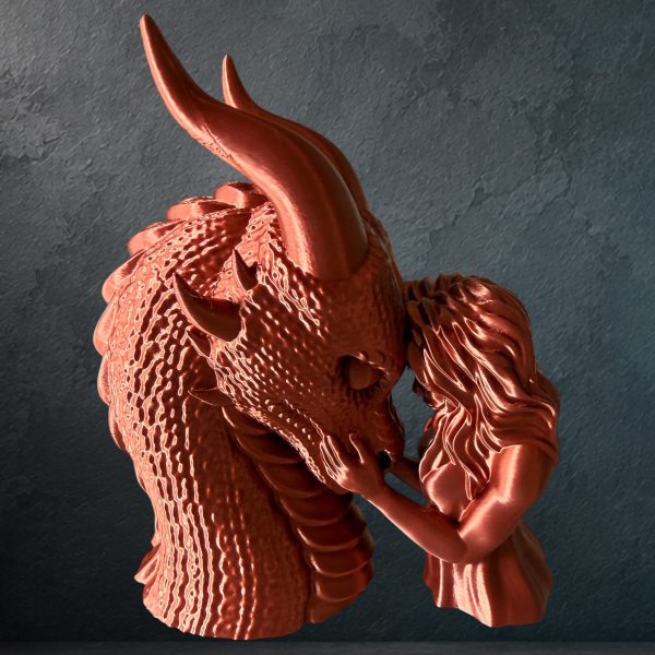 Drachen Büste Hüterin des Drachen – Fantasy 3D-Druck – Ansicht 5