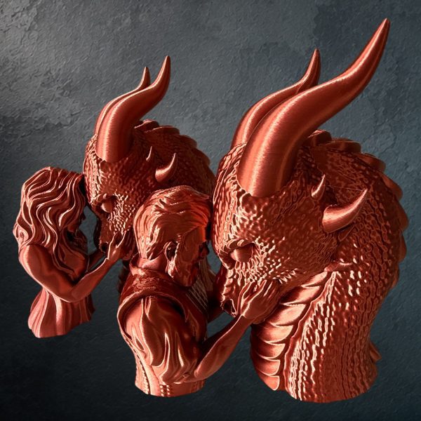Drachen Büste Hüterin des Drachen – Fantasy 3D-Druck – Ansicht 2