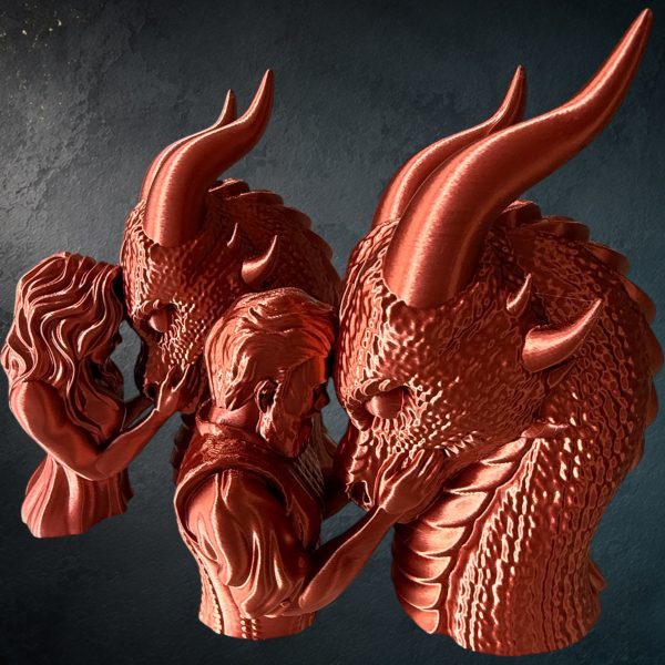 Drachen Büste Hüterin des Drachen – Fantasy 3D-Druck