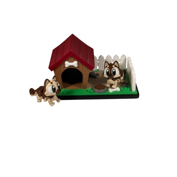 Hundehütte Mini-Landschaft mit Schäferhund hell und dunkel