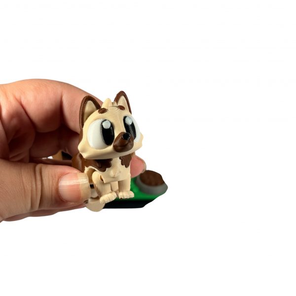Schäferhund hell Mini-Figur in der Hand