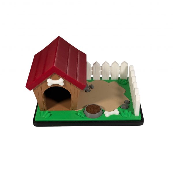 Hundehütte Mini-Landschaft ohne Tier – Frontansicht