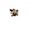 Schäferhund hell Mini-Figur, Kopf-Detailansicht