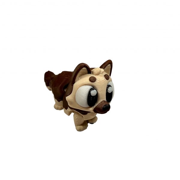 Schäferhund dunkel Mini-Figur, Frontansicht