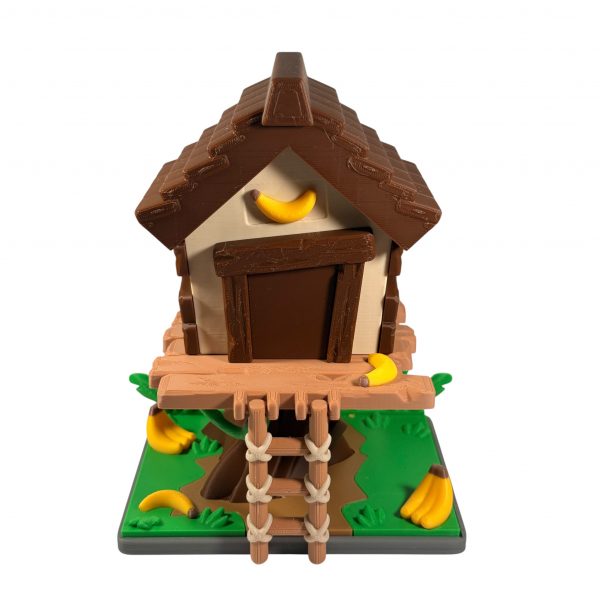 Affenhaus Mini-Landschaft mit Affe – Seitenansicht