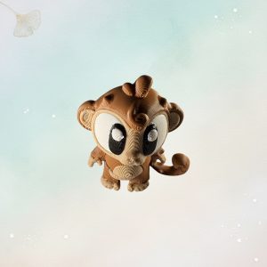 Affe Mini-Figur, 3D-gedruckt, Frontansicht