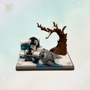 Eisscholle Mini-Landschaft mit winterlichem Baum – Deko-Set Basis