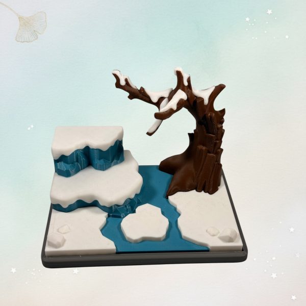 Eisscholle Mini-Landschaft – Nahaufnahme des Eises
