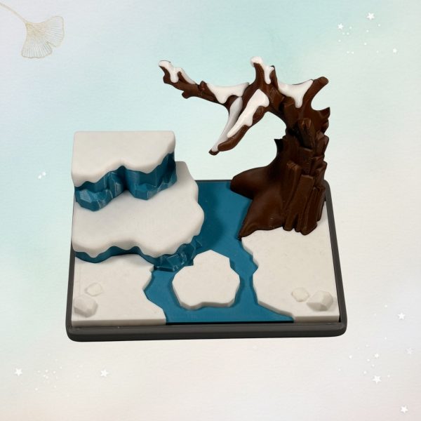 Eisscholle Mini-Landschaft – Gesamtansicht mit Tieren