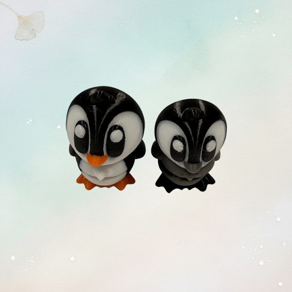 Pinguin-Paar Mini-Figuren nebeneinander