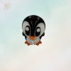 Pinguin Mini-Figur mit orangem Schnabel, 3D-gedruckt
