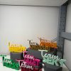 Schriftzug Team Wein in Bordeaux-Rot und Weiß – 3D-Druck Deko – Ansicht 4