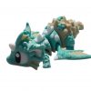 Meeres-Drache mit Ei in Türkis, Weiß und Beige – 3D-Druck Fantasy-Figur – Ansicht 2