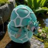 Meeres-Drache mit Ei in Türkis, Weiß und Beige – 3D-Druck Fantasy-Figur – Ansicht 5