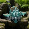 Meeres-Drache mit Ei in Türkis, Weiß und Beige – 3D-Druck Fantasy-Figur – Ansicht 6