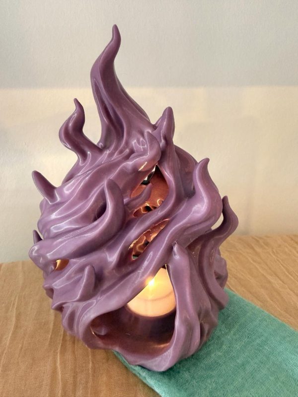 Seelenflamme Totenkopf-Laterne – Gothic Fantasy 3D-Druck – Ansicht 4