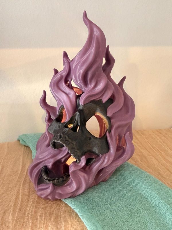 Seelenflamme Totenkopf-Laterne – Gothic Fantasy 3D-Druck – Ansicht 3