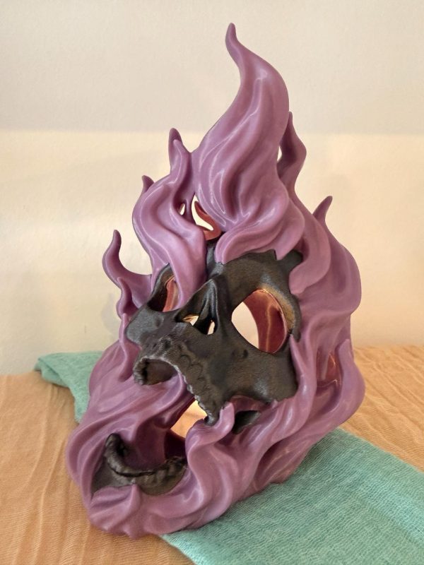Seelenflamme Totenkopf-Laterne – Gothic Fantasy 3D-Druck – Ansicht 2