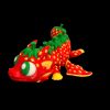 Erdbeerdrache – beweglicher 3D-Druck Drache im Erdbeer-Design – Ansicht 6