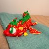 Erdbeerdrache – beweglicher 3D-Druck Drache im Erdbeer-Design – Ansicht 3