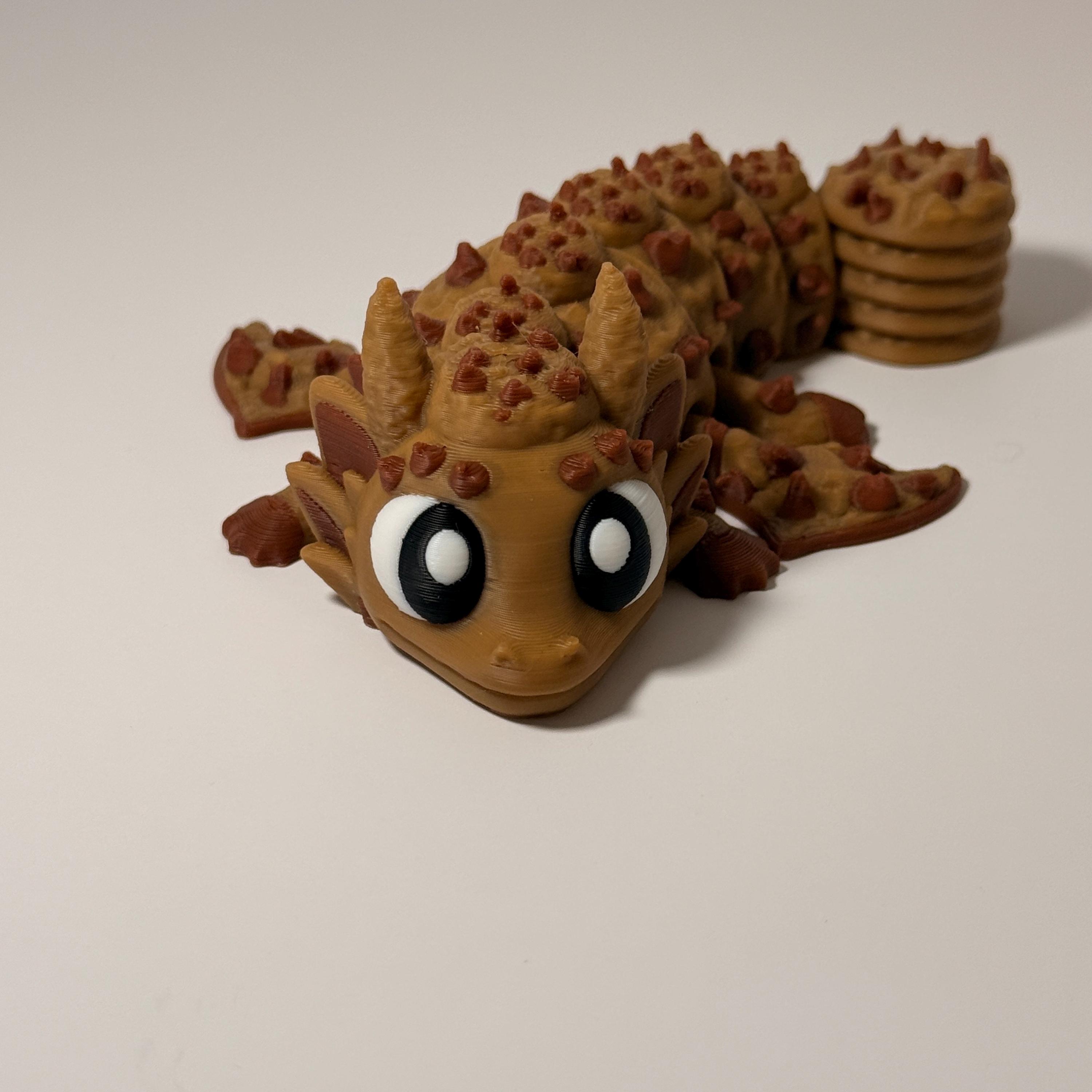 Keksdrache – 3D-gedruckte Drachenfigur im Keks-Design – Ansicht 5
