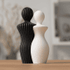 Pärchen-Skulptur Schwarz & Weiß – zwei individuell wählbare Figuren