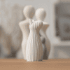 Hunde-Statue in Olivgrün – minimalistische 3D-gedruckte Deko-Figur