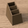 Fernbedienungs-Organizer in Braun/Oliv, leer, geripptes Design, Studioaufnahme