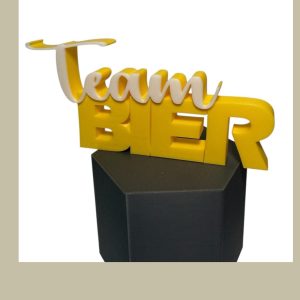 Schriftzug "Team Bier" – Deko & Geschenkidee für Bierliebhaber