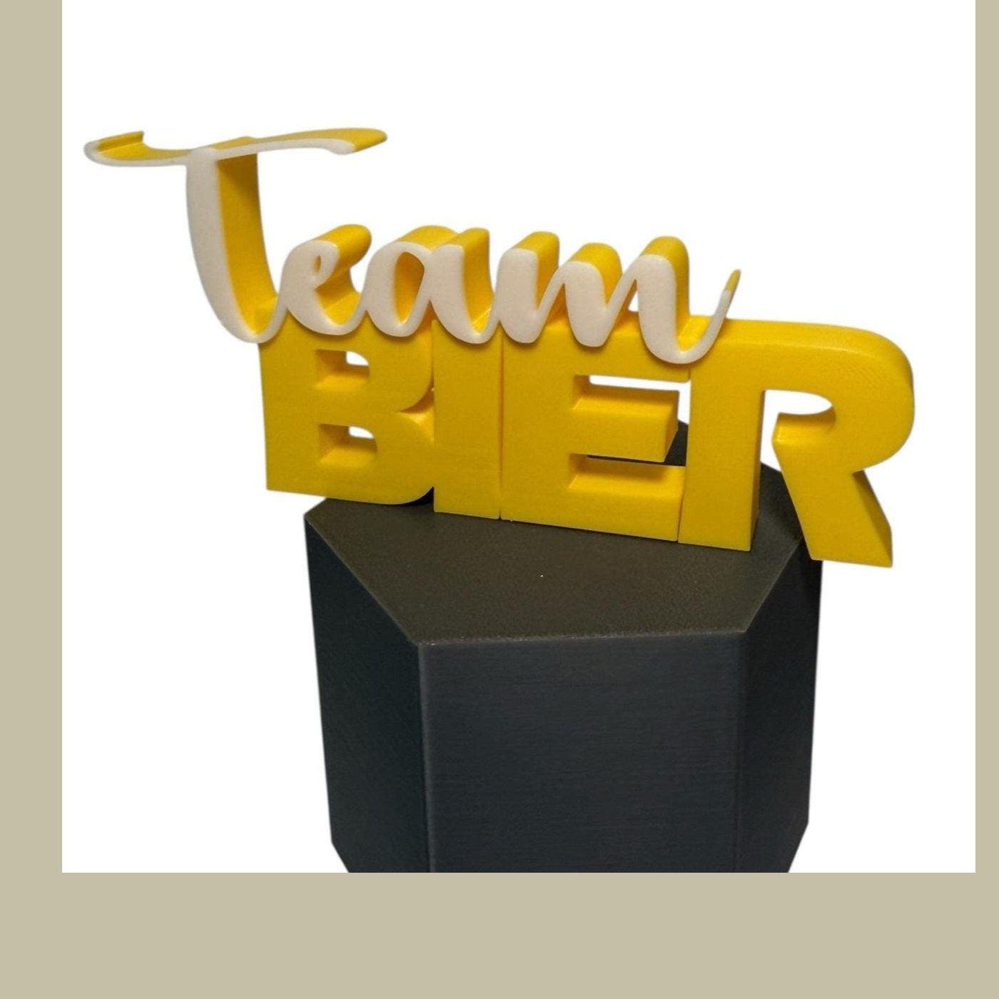 Schriftzug "Team Bier" – Deko & Geschenkidee für Bierliebhaber